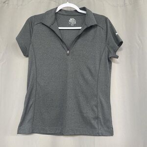 Slazenger Women's Dark Gray Short Sleeve Polo